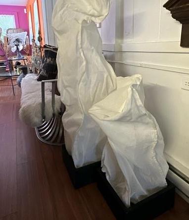 Stack floor lamps.