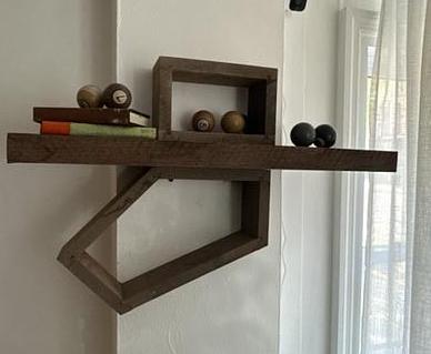 recycled  wood shelf.