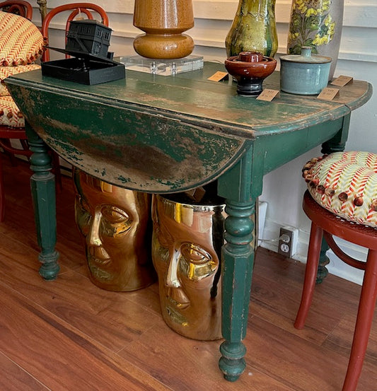 Green table.