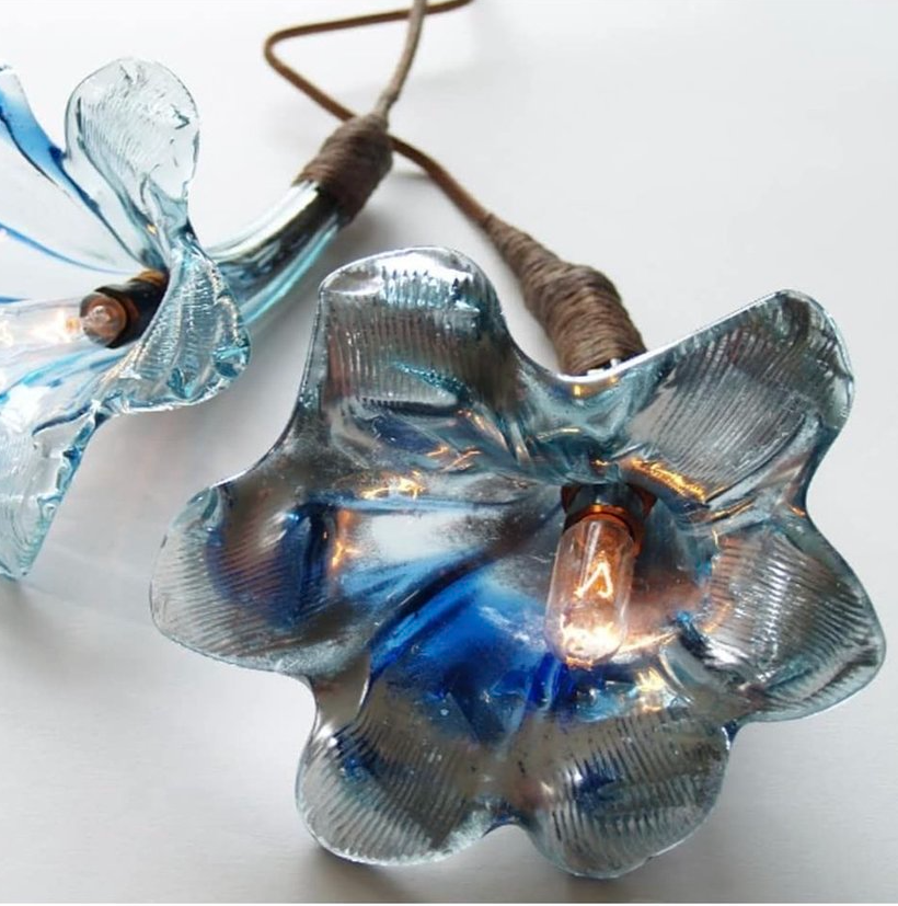 SPECIAL EDITIONS :: RECYCLED GLASS FLOWER LAMPS.