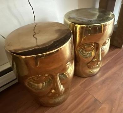 Ceramic faces stools